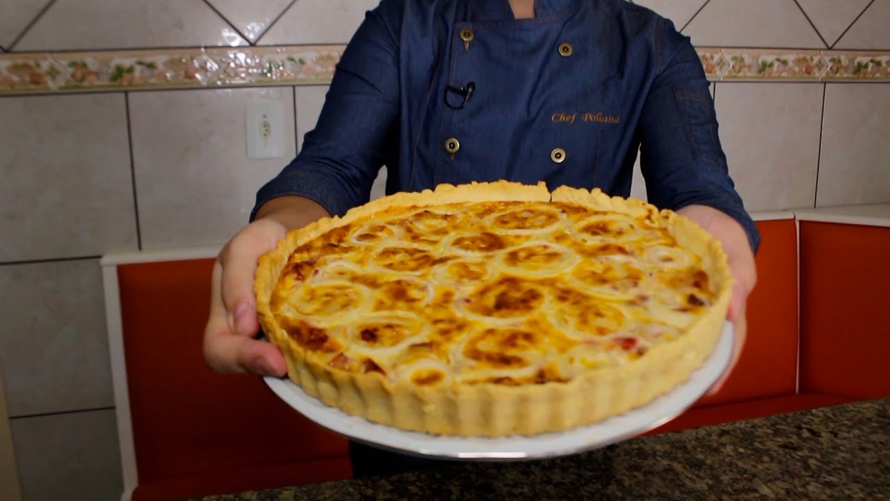 Receita: quiche de cebola