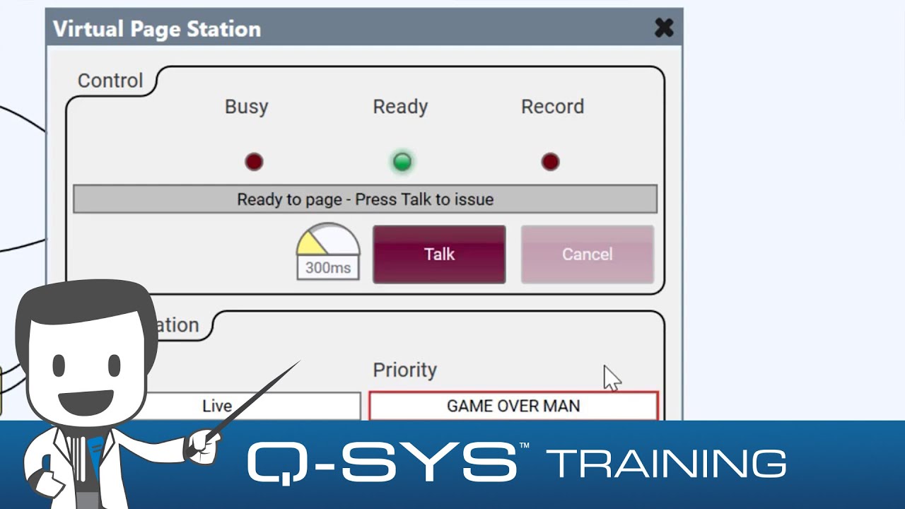 Q-SYS Training  |  Public Address D - Virtual Page Station Controls