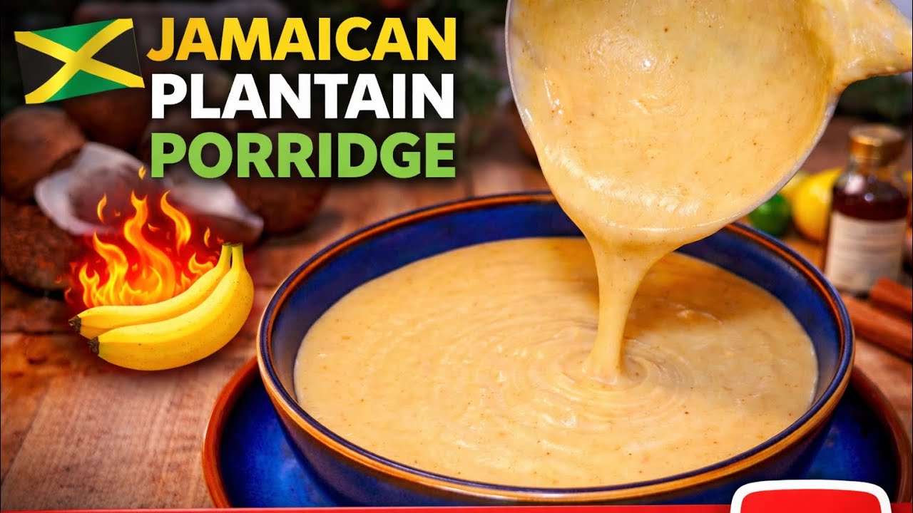 Jamaican Plantain Porridge (Green Plantain) | Thick & Creamy Easy Recipe