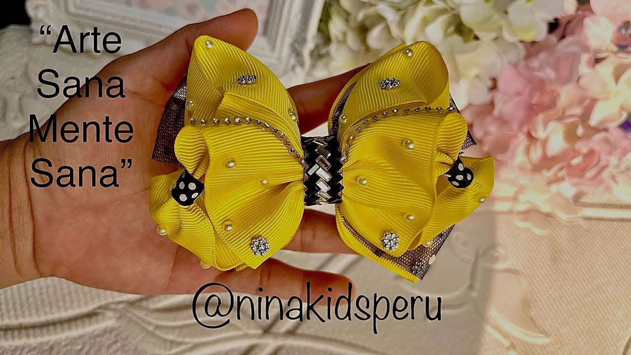LAZO SELENE🎀🦋tendencia 2023 con listón estampado|DIY LAZO SELENE🎀🦋trend 2023 with printed ribbon