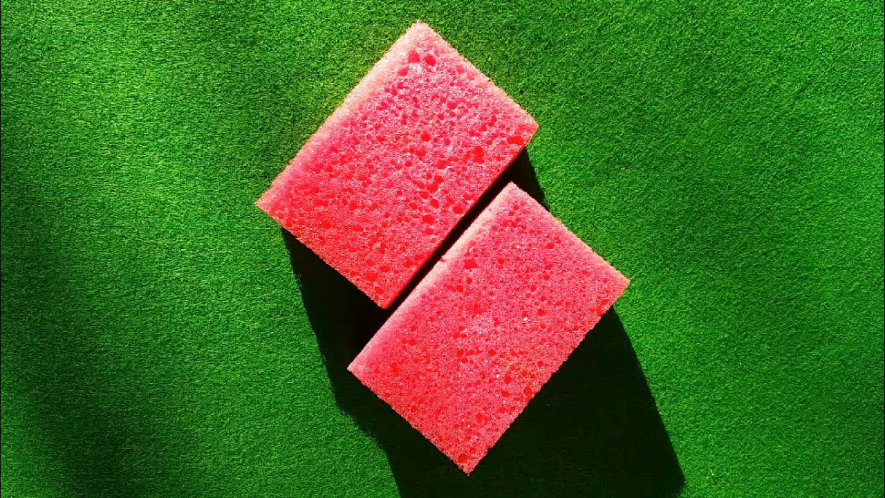 🎅🏻 Frozen sponges squeezing & ripping + DRY squeezing ASMR #sponge