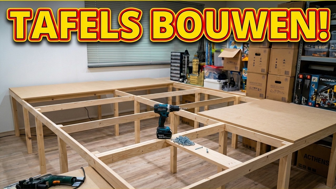 The new Lego room is ready for use. Watch it!  Part 3  - create the wooden tables.