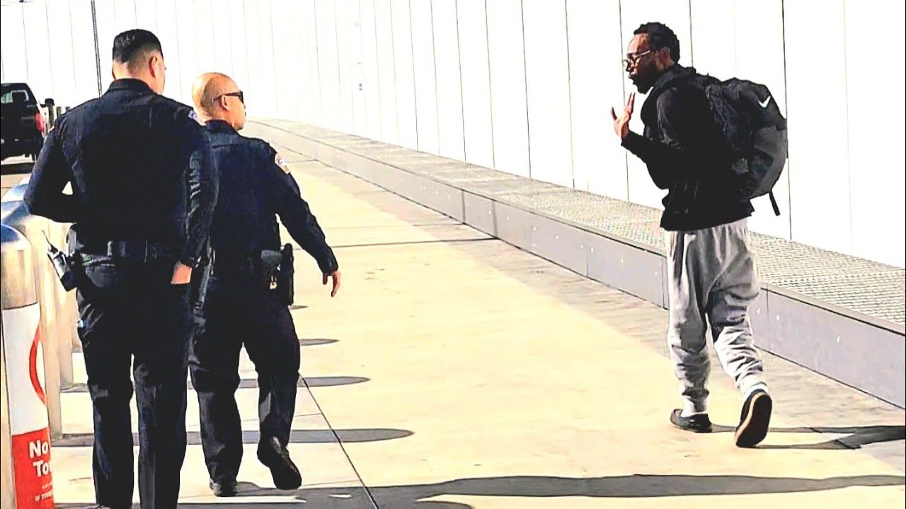 Man parked in front of an airport terminal cops told him to move ca he told cops to tow it