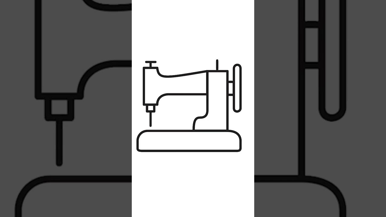 how to draw a sewing machine