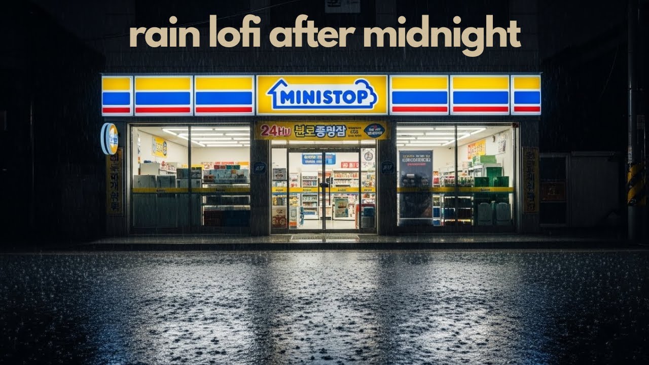 Seoul Rain After Midnight Peace 🌧️ Lofi to Focus Through Midnight Stillness for Sleep Study in Rain