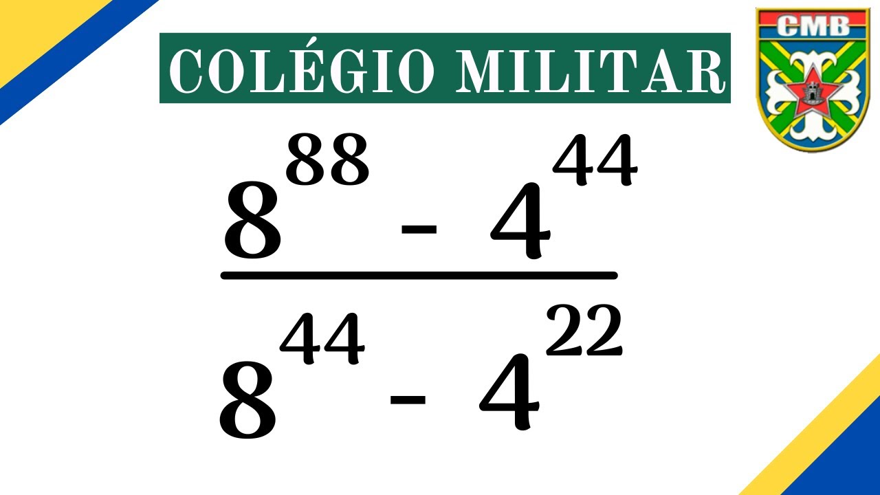 🔥 MATEMÁTICA | COLÉGIO MILITAR | POTÊNCIA DE NÚMEROS INTEIROS