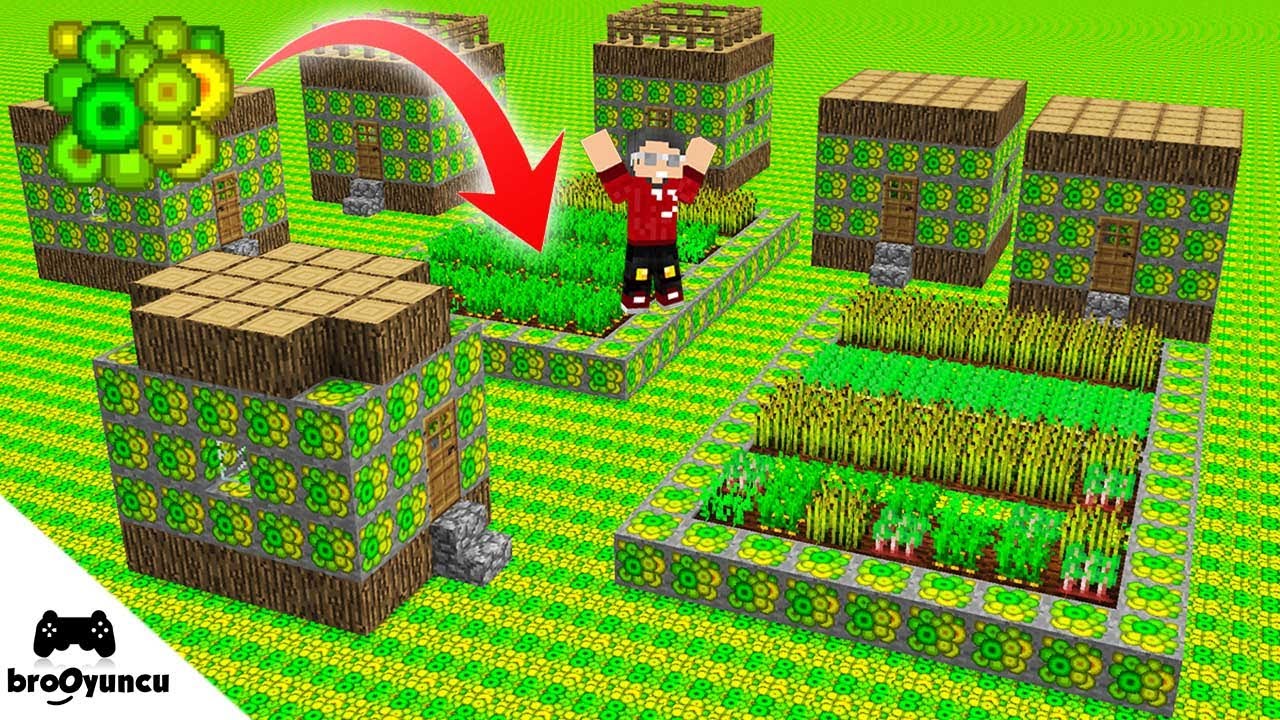 OTO TECRÜBE SUYU ŞANS BLOKLARI KÖYÜ - Minecraft