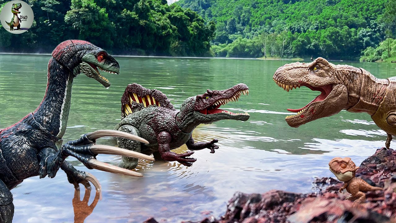 T-Rex & Therizinosaurus Vs Spinosaurus 🦖 Dinosaur Toys Movie| Jurassic World