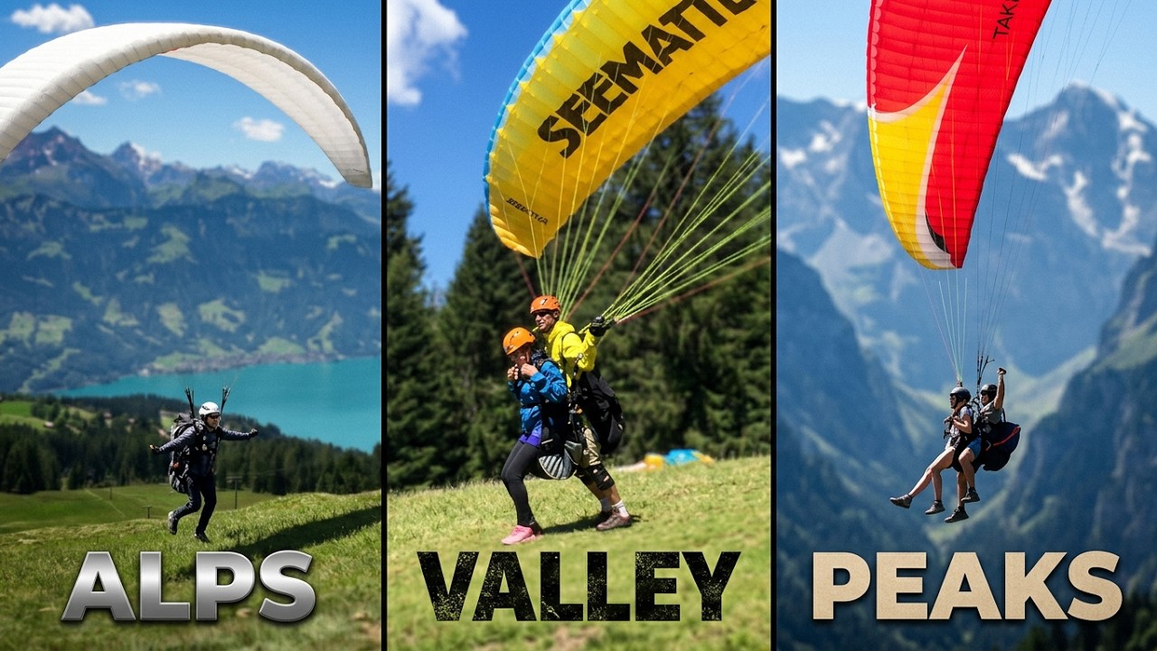 Epic Paragliding Takeoff Compilation ( - Part 1