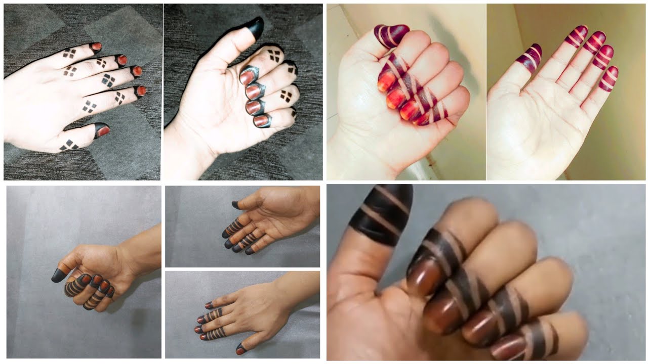 مجموعه متنوعه  سهله وانيقه لليد /حنة سودانيه بالشريط/mehndi designs for hand