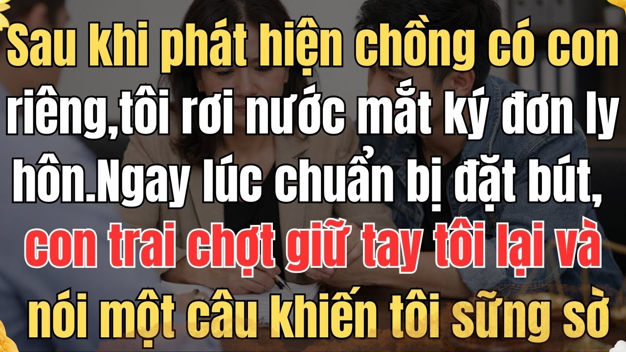 SAU KHI PHÁT HIỆN CHỒNG CÓ CON RIÊNG ,TÔI RƠI NƯỚC MẮT KÝ ĐƠN LY HÔN ,NGAY LÚC ĐẶT BÚT CHUẨN BỊ KÝ ,