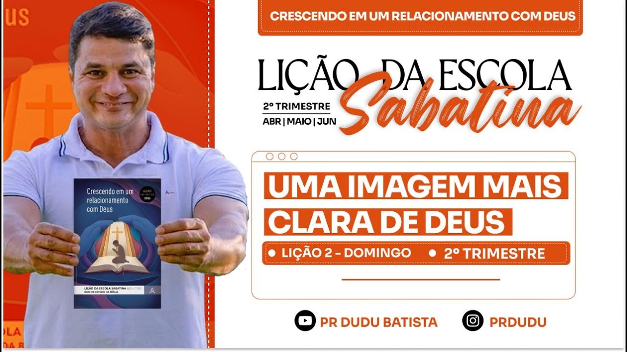 Li&ccedil;&atilde;o da  Escola Sabatina ADULTOS , Domingo 05/04/2026  