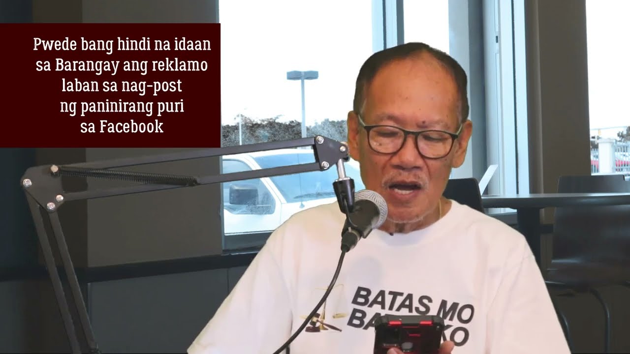 Idadaan ba sa Barangay ang kasong cyber libel?
