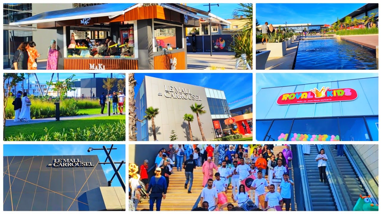افتتاح le mall du Carrousel بالرباط🎊💃ماركات عالمية👟🧳👜مقاهي☕مطاعم🥗🍔 إطلالة رائعة على المحيط الاطلسي