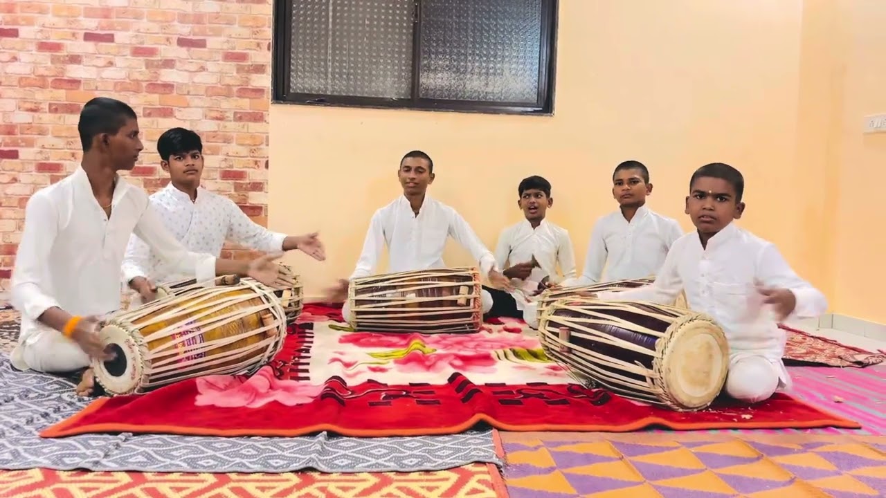 राम कृष्ण हरी भजनाची साखळी…!! krushnarpan pakhavaj gurukul ! Studant 