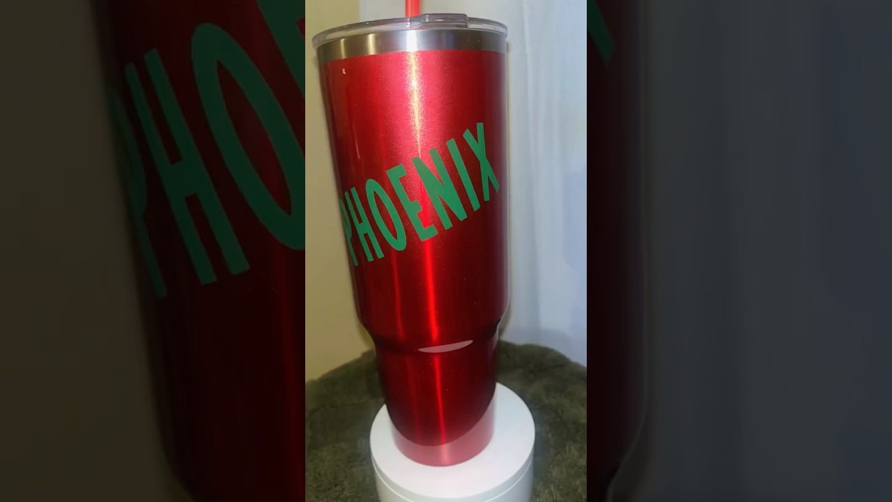 BUSINESS TIKTOK: Customized ‘Cherry’ Themed Tumbler Cup w/matching charm! 🍒💚