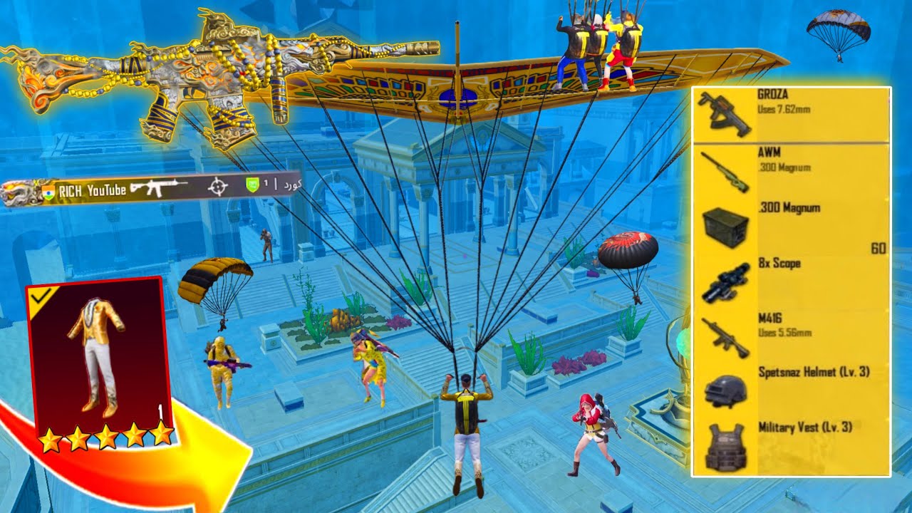 😍MY BEST ERANGEL GAMEPLAY w/ FULL GOLDEN SET🔥 Pubg mobile