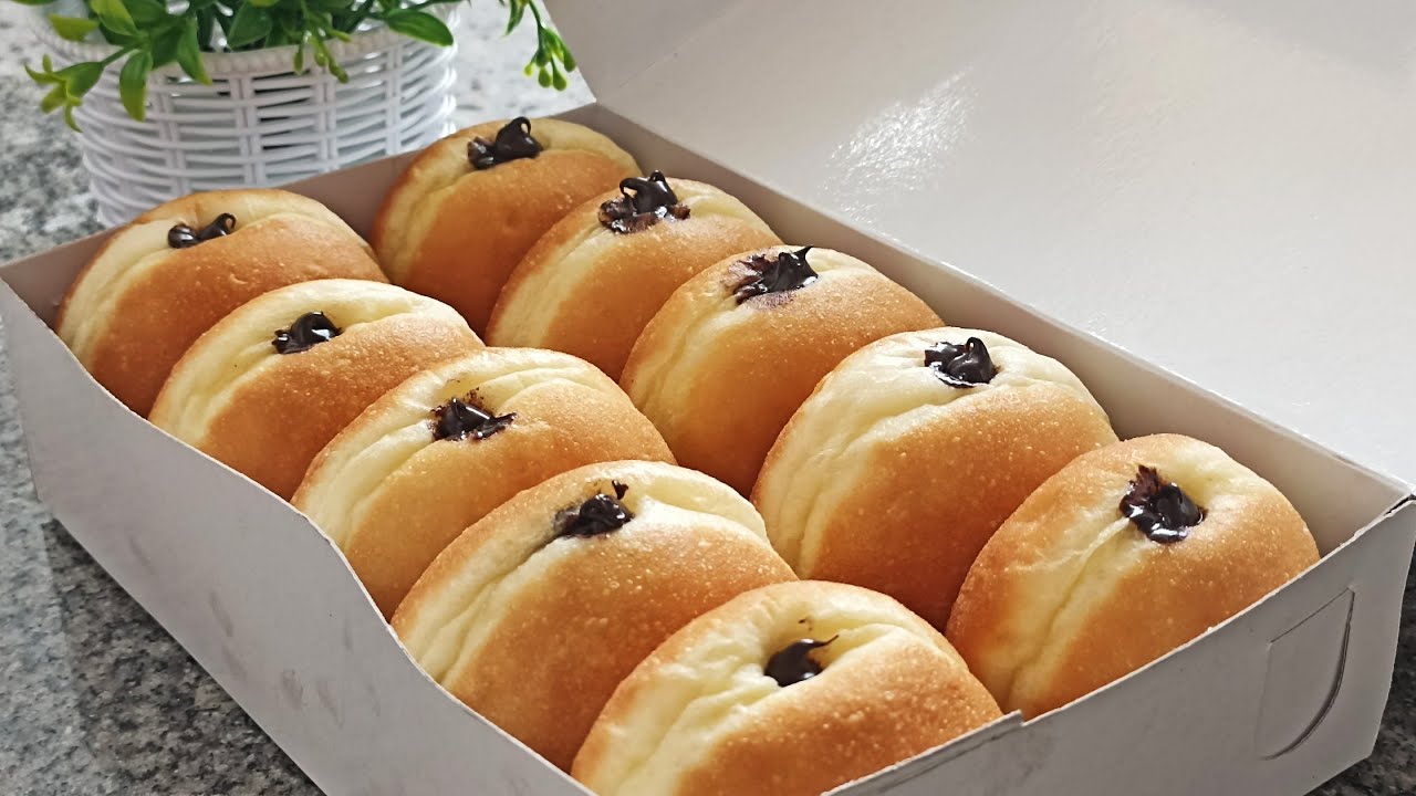RESEP DONAT BOMBOLONI 500GRAM TERIGU HASIL MENUL DAN EMPUK SEPERTI SQUISHY