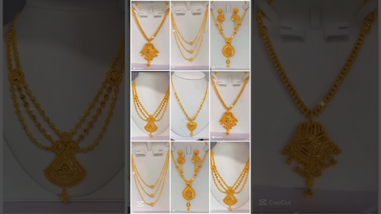 gold chain pandant set designs 