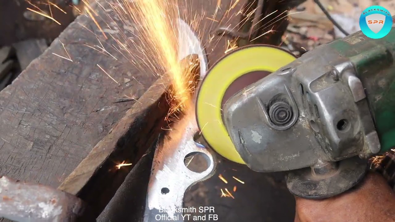 SHARP HUNTING KNIFE FROM LEAF SPRING\ Blacksmith SPR.