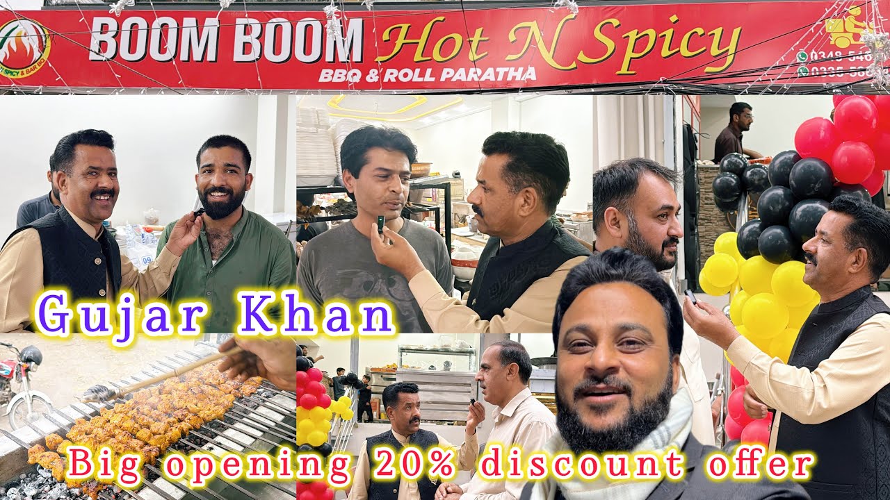 Big opening Boom Boom Hot N Spicy | BBQ & Roll Paratha |Gujar Khan | 20% Discount Offer 