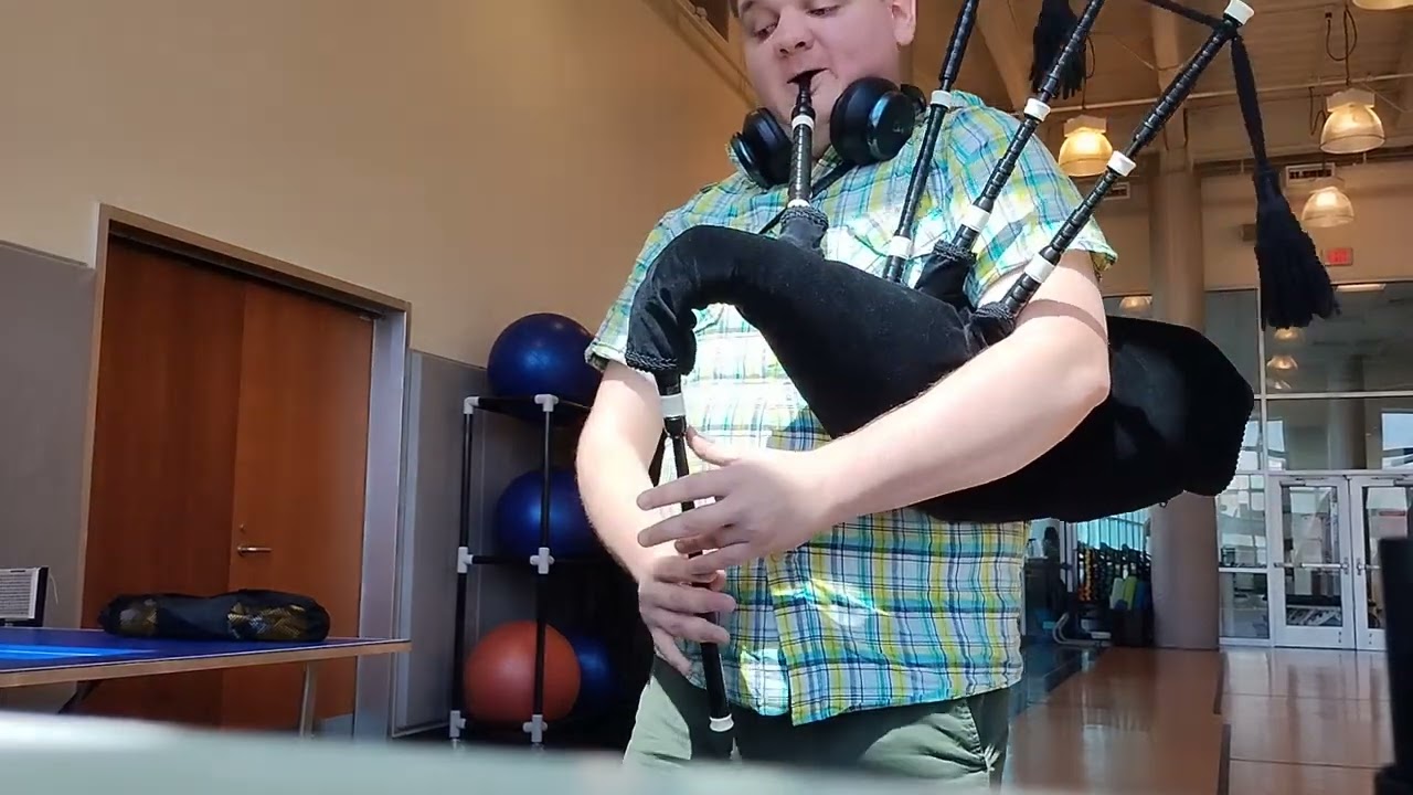 playing my new Piper's choice Scottish smallpipes with a crazy amount of echo.