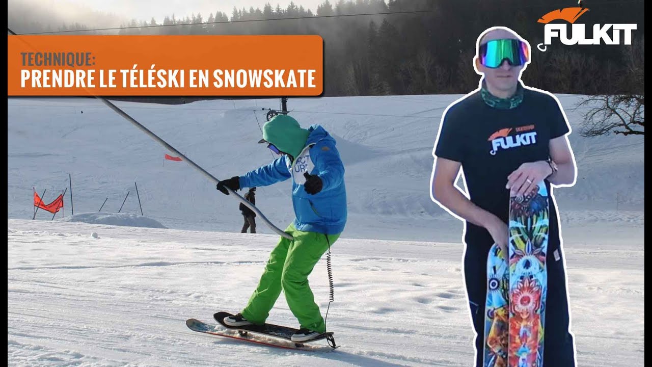 Prendre le téléski en snowskate