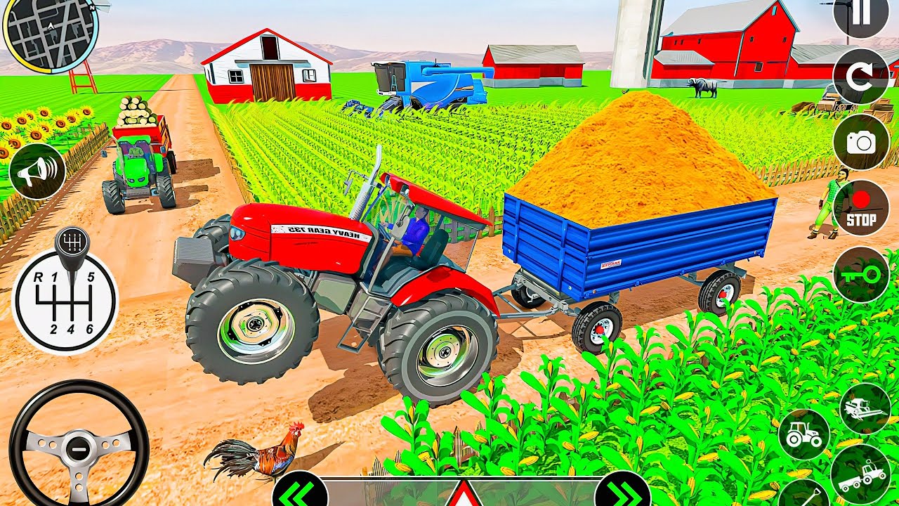 Modern Tractor Farming Driving Simulator 3D - New Tractor Games - Android  Gameplay 