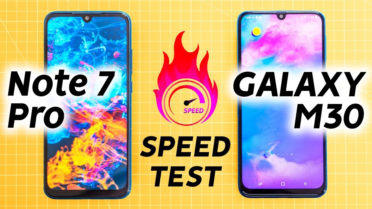 Redmi Note 7 Pro vs Samsung M30 Speed Test - A Galaxy Apart?
