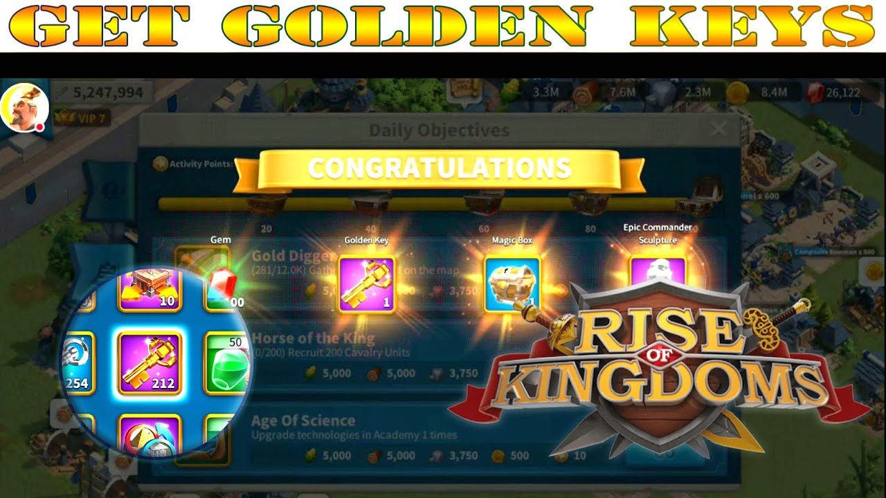 How to Get Gold Keys in Rise of Kingdoms