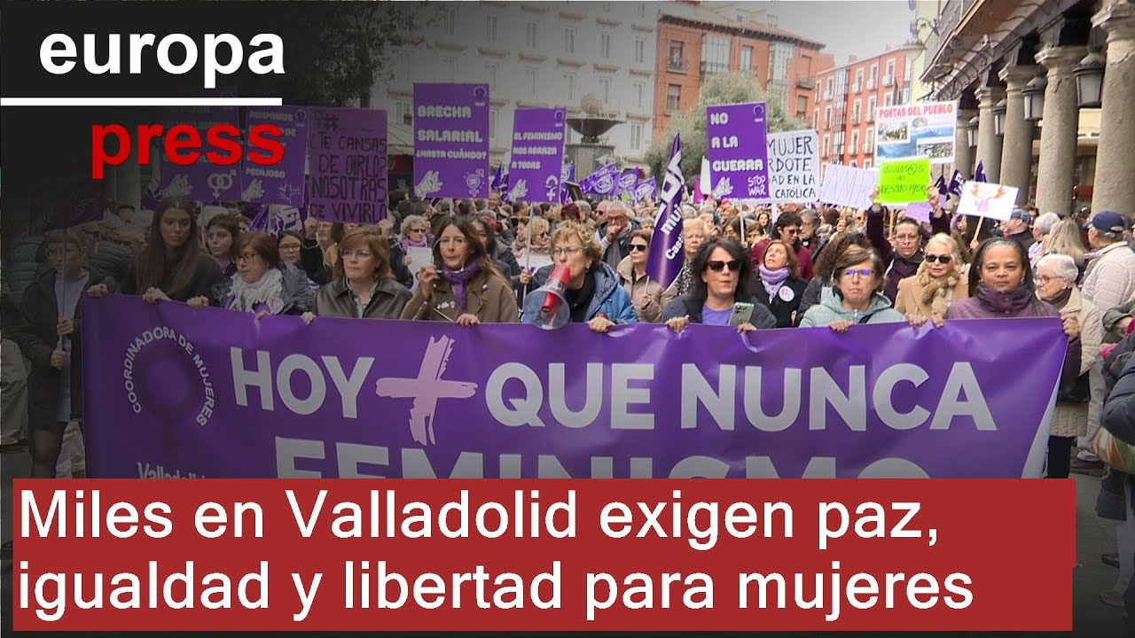 Miles de personas piden en Valladolid paz e igualdad y libertad para la mujer
