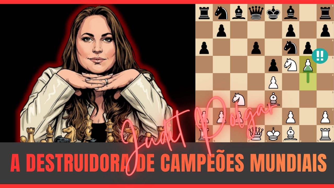 JUDIT POLGAR JANTANDO MAIS UM CAMPEÃO MUNDIAL