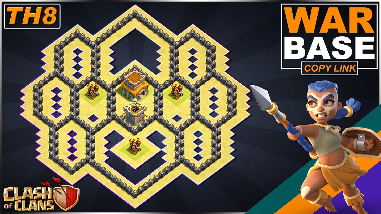 BEST TH8 Base 2021 Copy link !! COC Town Hall 8 (TH8) war Base - Clash of Clans
