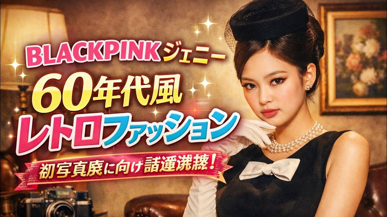 🖤【韓流】BLACKPINKジェニー、60年代風レトロファッション披露✨ 初写真展を前に話題沸騰📸