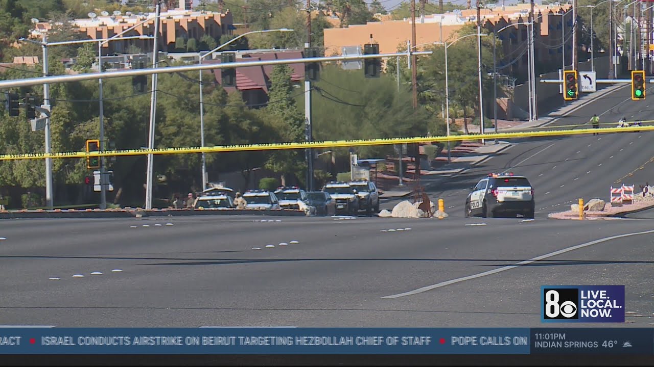 Attempted armed carjacking leads to Las Vegas police shooting; 1 hospitalized