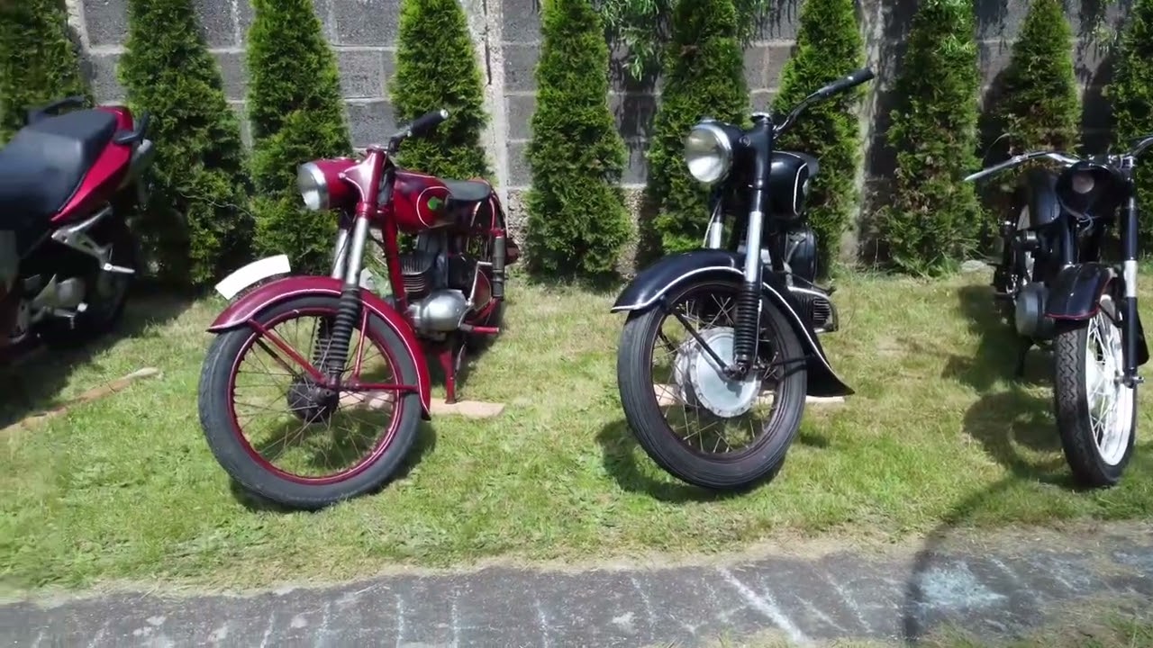 Old german Motorcycles 1958 MZ IFA BK 350cc, 1958 125cc ,Puch and my HONDA VFR