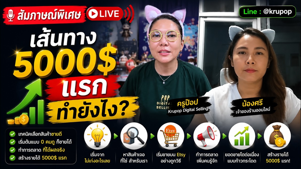 สัมภาษณ์ พิเศษ น้องศรี เส้นทาง 5000 $ แรก ทำยังไง