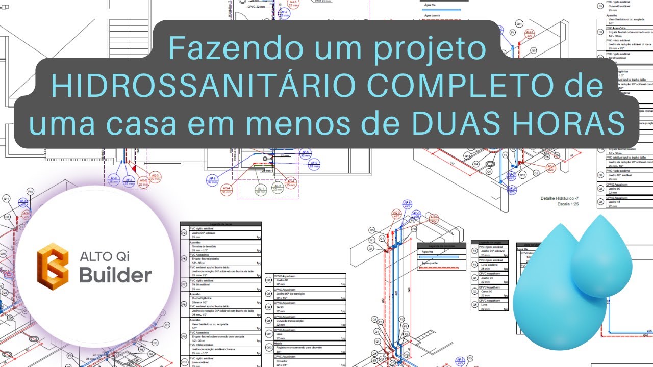 Como fazer um projeto Hidrossanit&aacute;rio COMPLETO no Qibuilder em menos de DUAS HORAS???