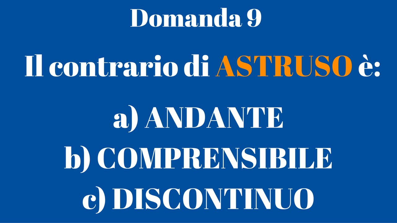Il Test dei Contrari - Trova l'Opposto della Parola Misteriosa