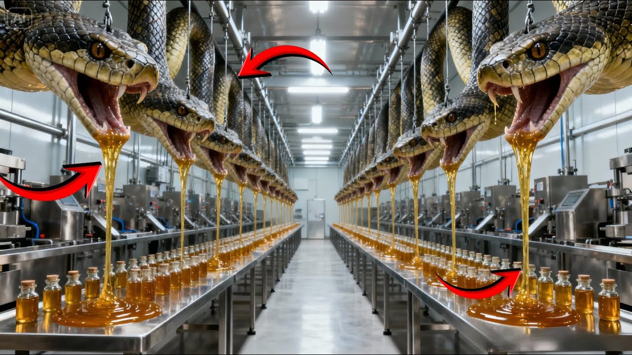 How Snake Venom Is Processed Into Million-Dollar Antidotes (Full Process) #industrialprocess