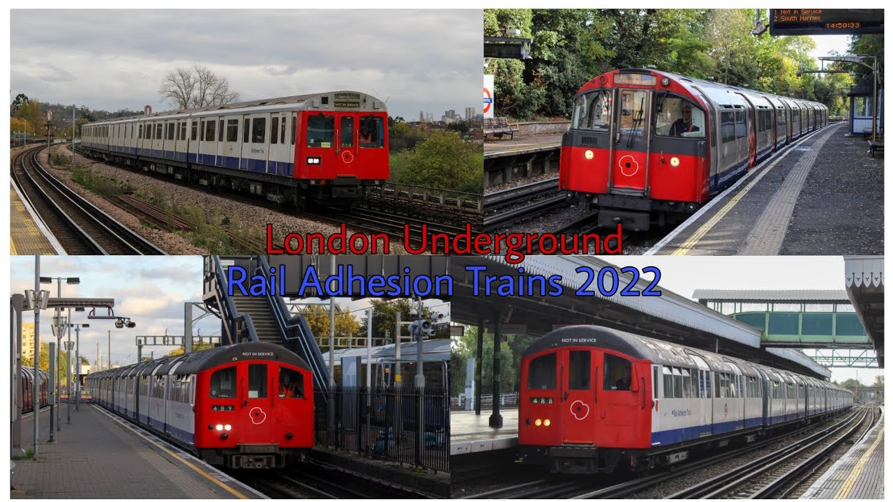 London Underground Rail Adhesion Trains seen at various Locations during the Autumn 2022 Season