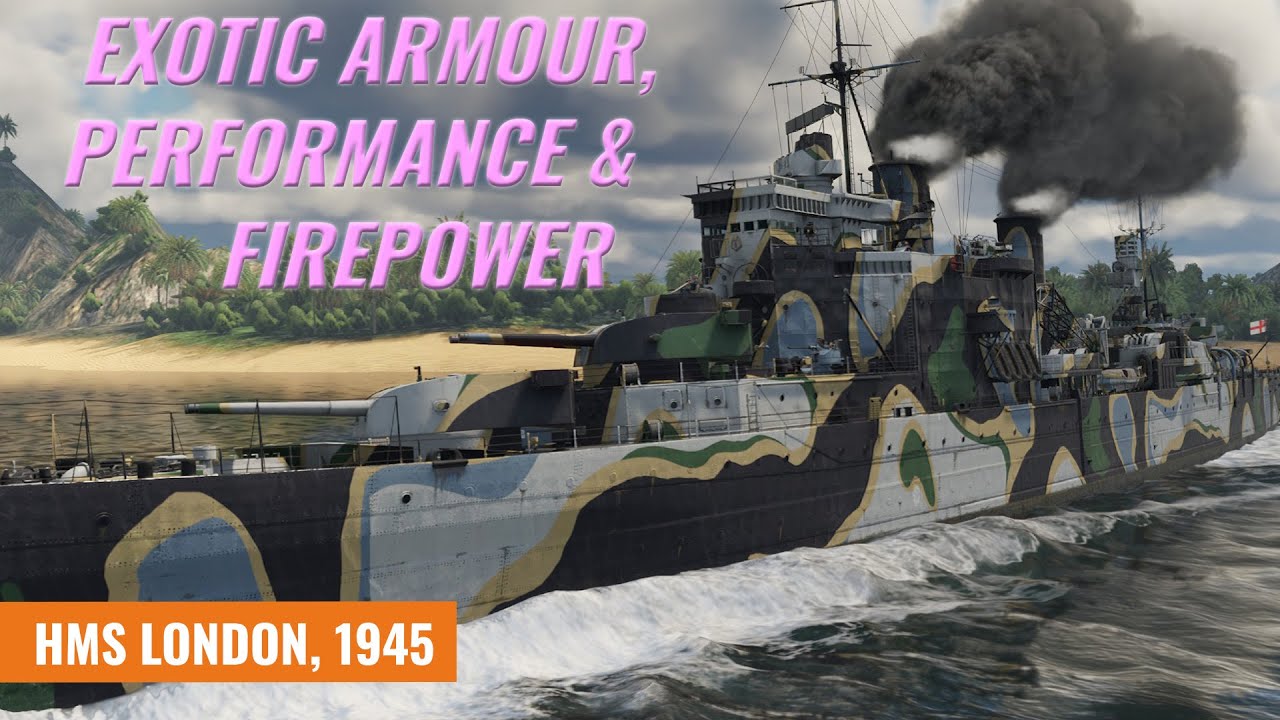 HMS London, 1945 &mdash; Нет брони, лучшая броня? [War Thunder]