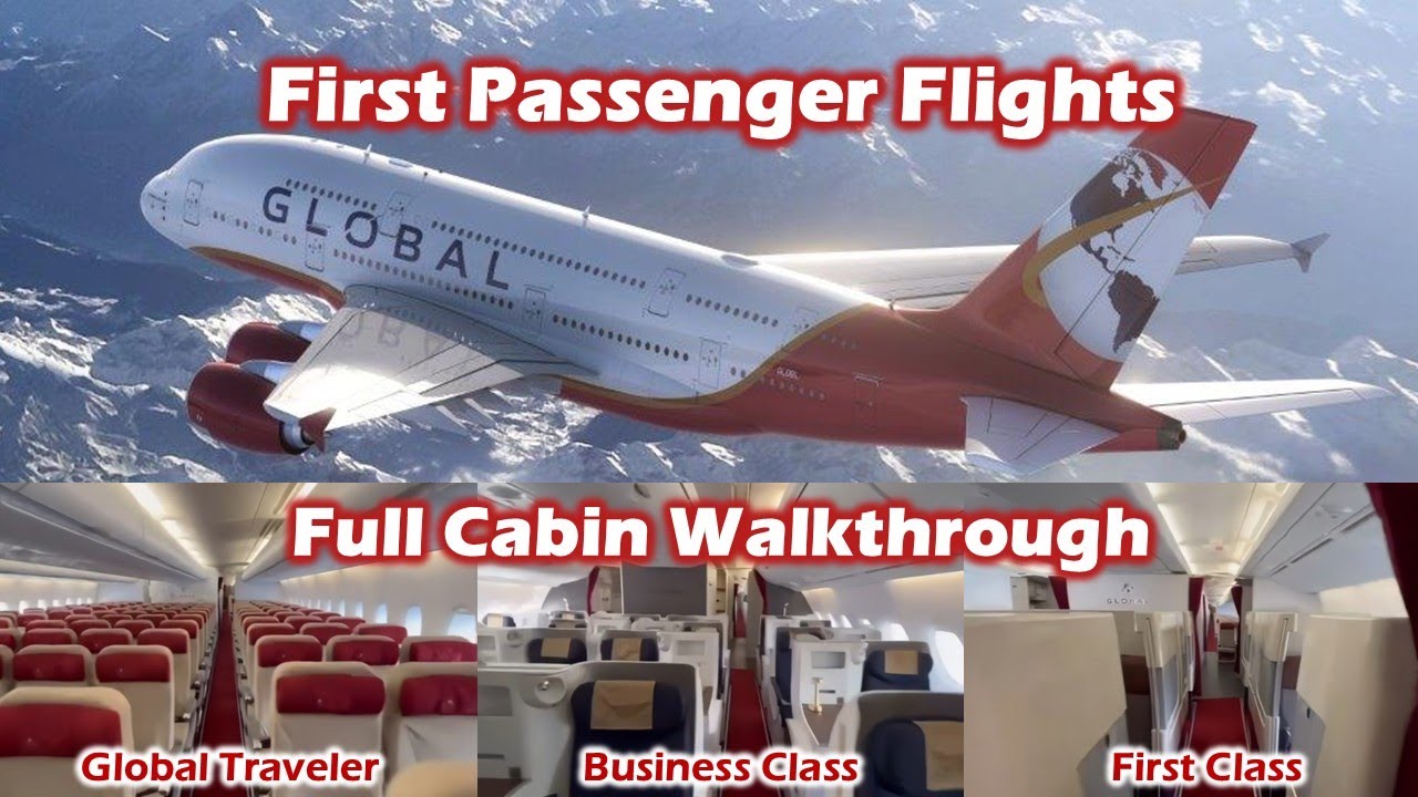 Global Airlines: FULL CABIN Walkthrough and First Passenger Flights