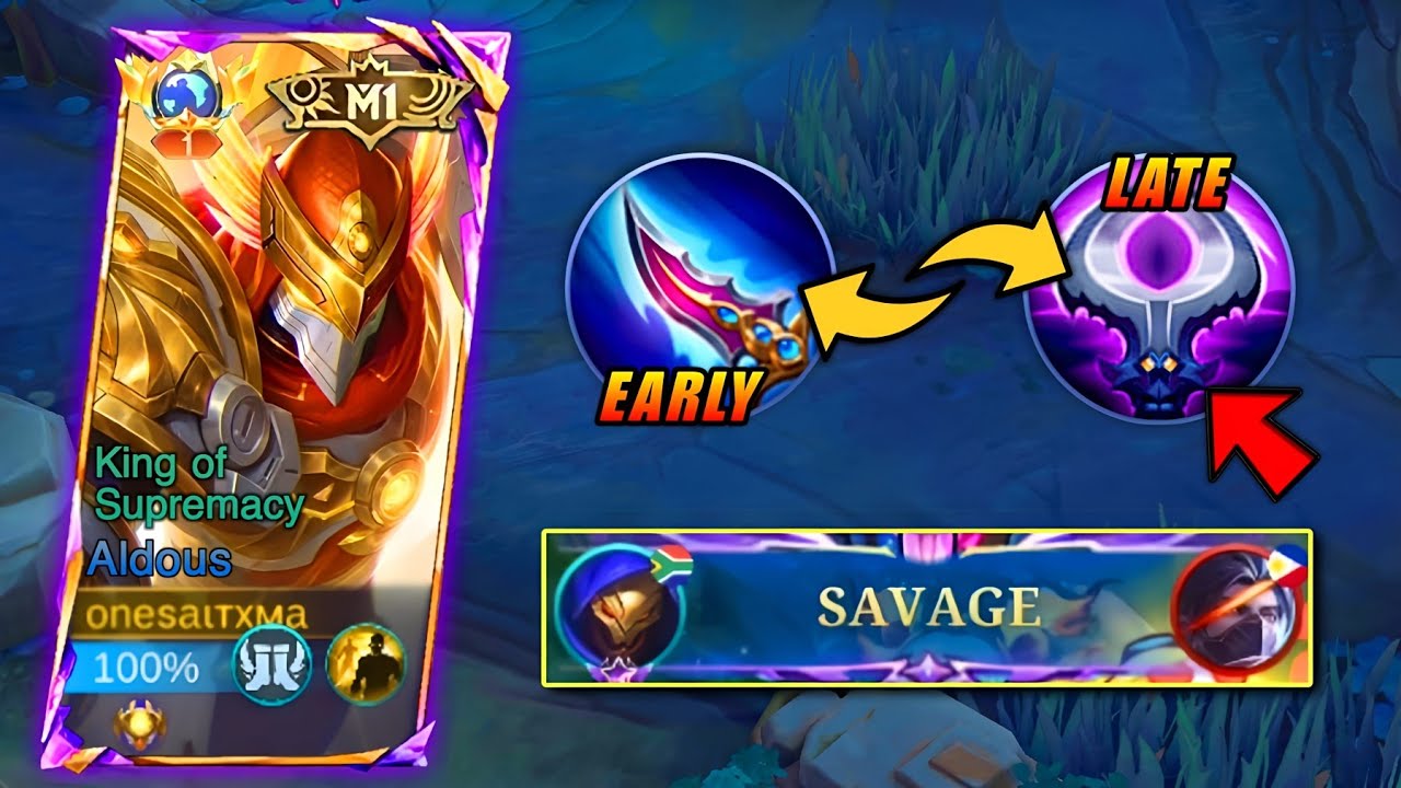 ALDOUS SAVAGE PERFECT ONE SHOT BUILD🔥 BEST EARLY TO LATE GAME 99% BRUTAL DAMAGE!!!  - Mobile Legends