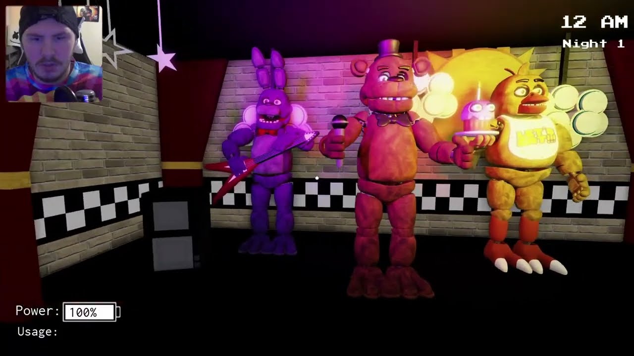 Playing Five Nights at Freddy's.1 In.Roblox. Part 1
