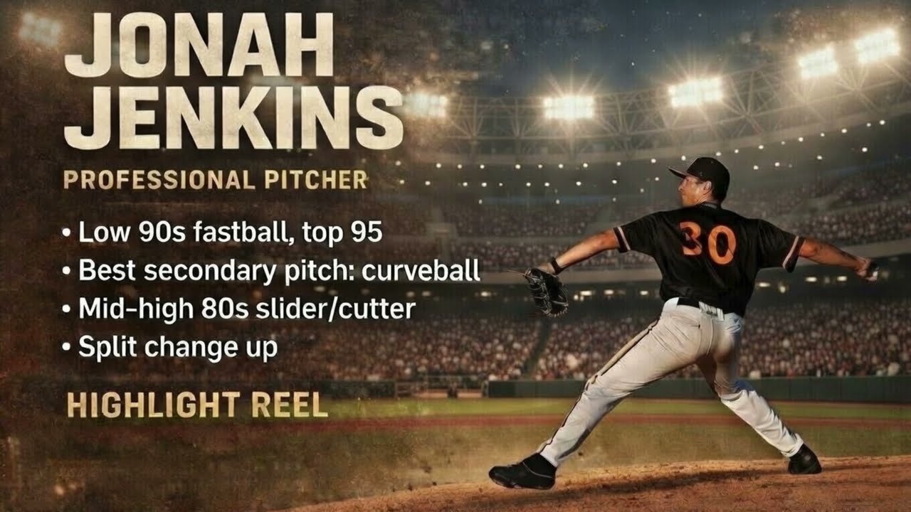 Jonah Jenkins | Pro Pitcher Highlight Reel 2025 | Low-90s Heat + Wipeout Curve | Free Agent
