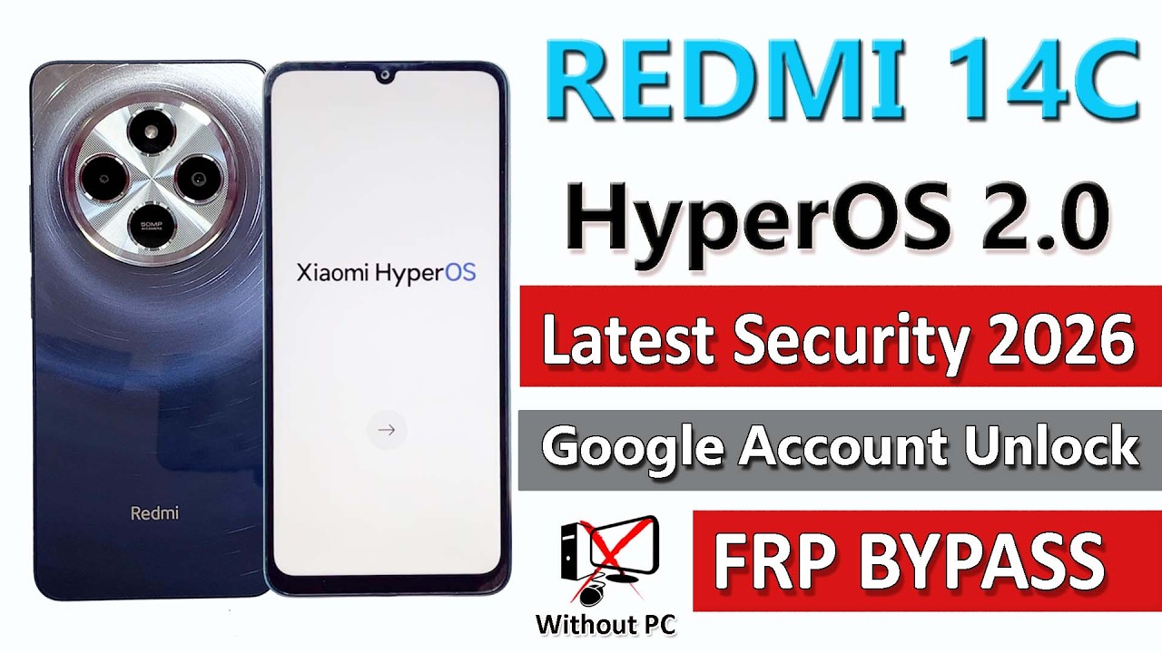 Redmi 14c Frp Bypass Android 15✅ Redmi 14c Frp Unlock Without PC✅ Redmi 14c Hyperos 2.0 Lock Bypass✅