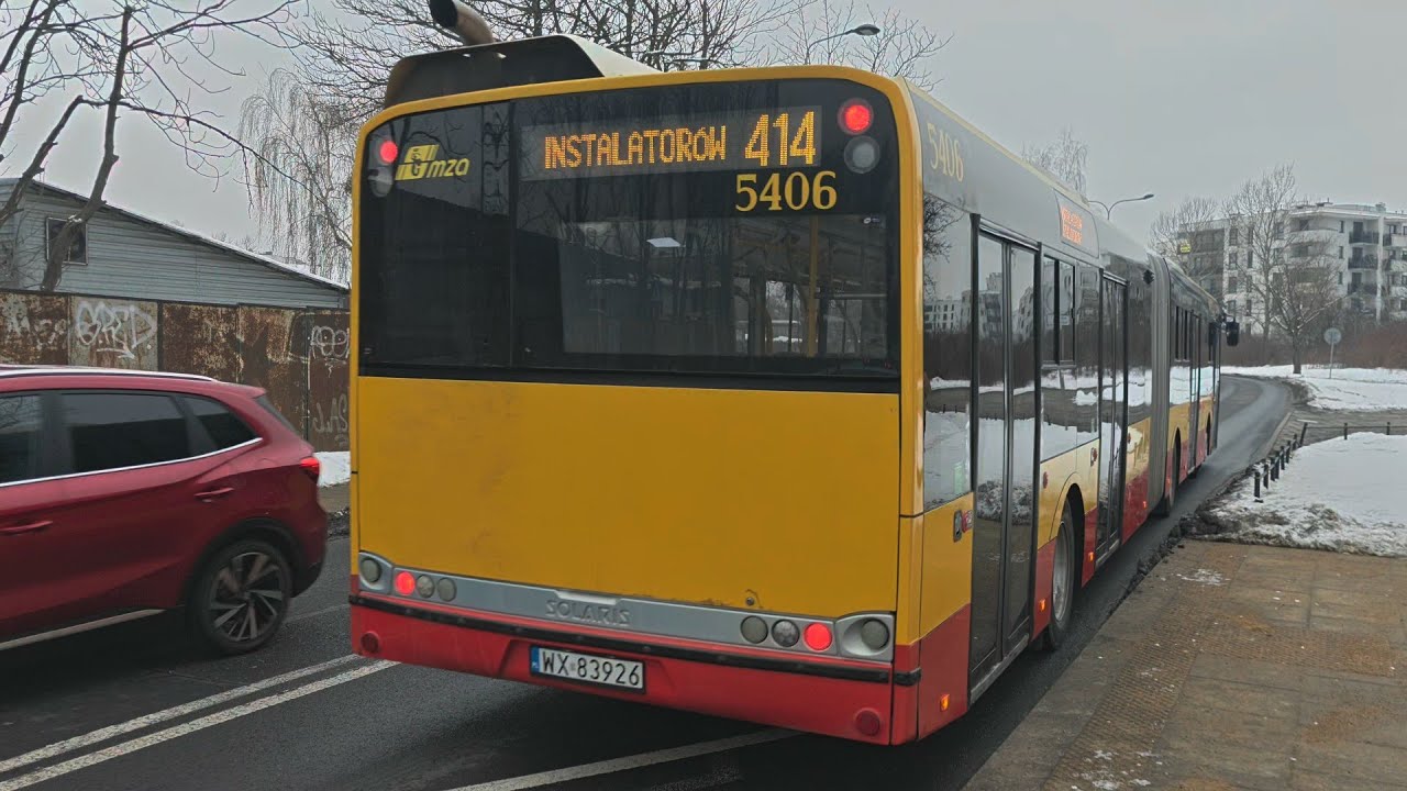 Linia 414 ( Trasa Zmieniona ) - Solaris Urbino 18 III #5406 ( MZA Warszawa )