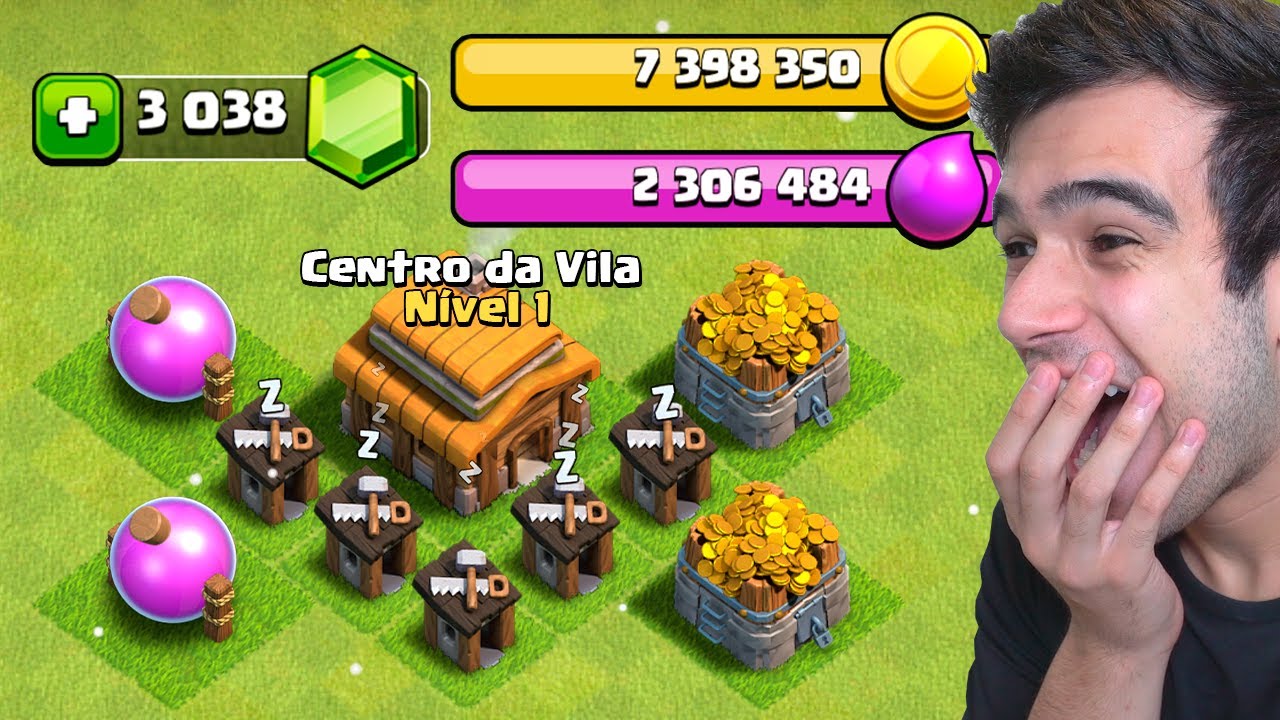 O COMEÇO DA VILA MAIS NOOB GEMADA DO CLASH OF CLANS #1!!