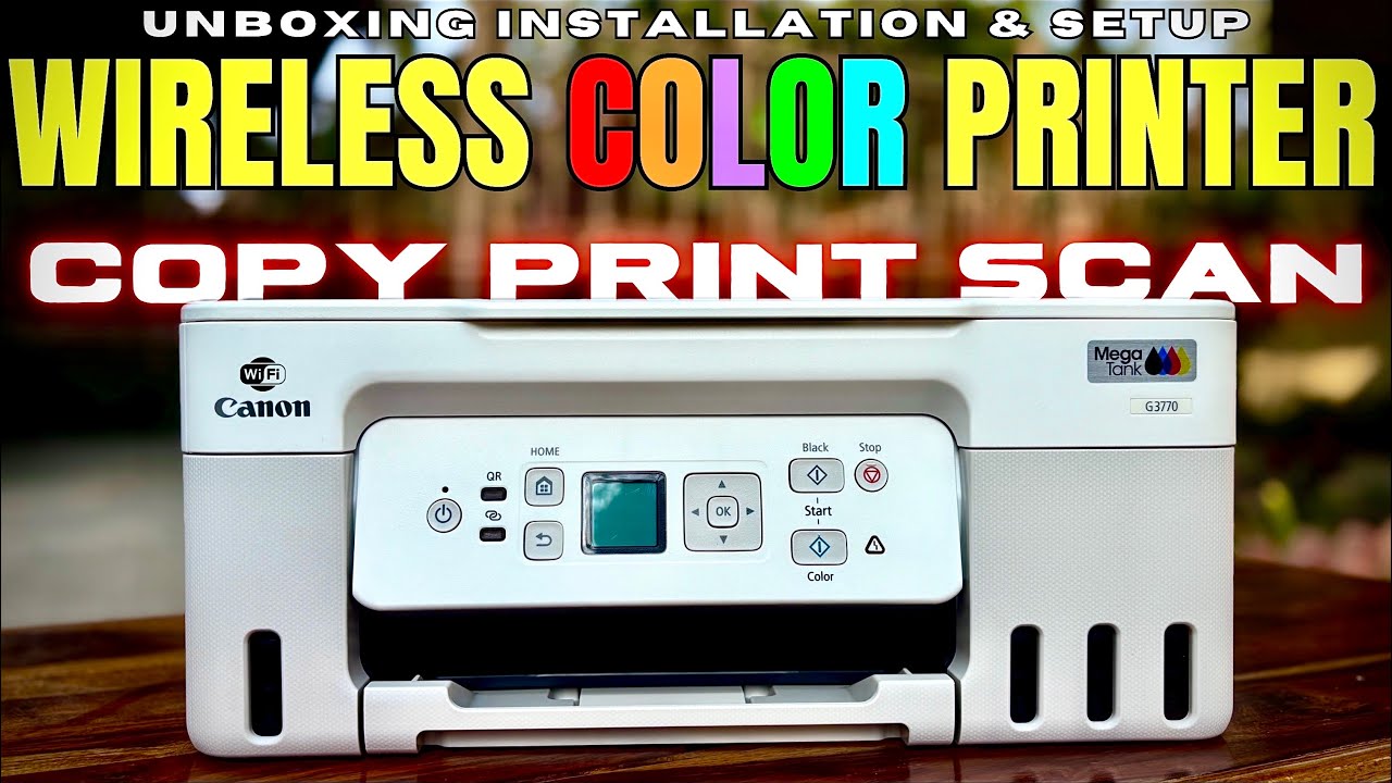 Best Color Printer for Home, Office & Shop | Canon Pixma G3770 Unboxing , Installation And setup.